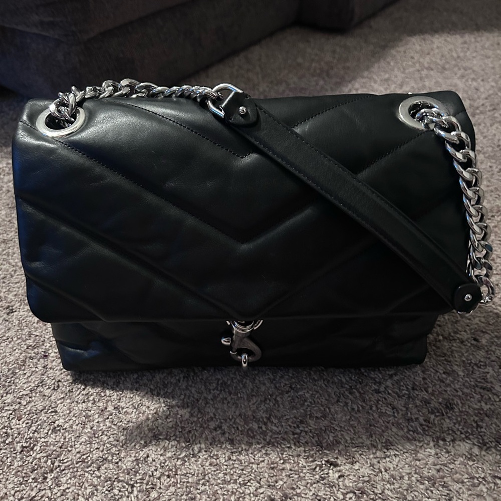 🖤Rebecca Minkoff Black Edie Maxi Shoulder Bag. New with tags.🩶